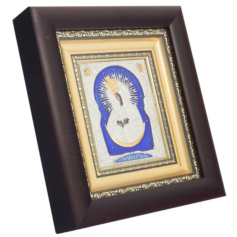 Ікона Богоматір Остробрамська зі срібла (0102014001) - фото 2 Ікона Богоматір Остробрамська зі срібла (0102014001) - фото 2