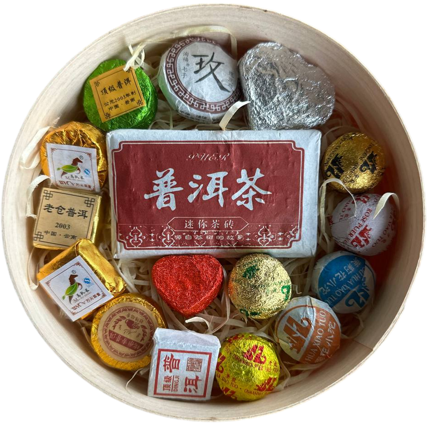 Подарочный набор Коллекция Деревянный Сундук 16 премиум Пуэров (60015)