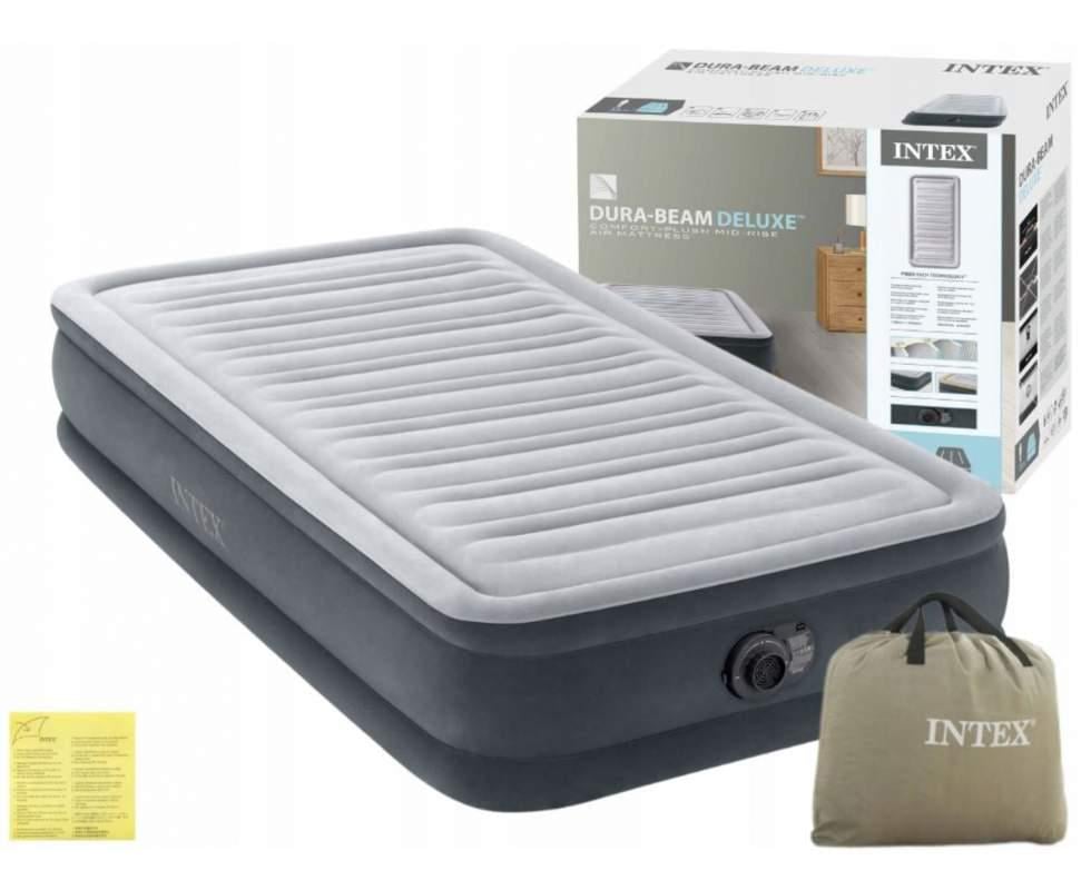 Матрас надувной Intex односпальный с насосом 99х191х33 см (67766) Матрас надувной Intex односпальный с насосом 99х191х33 см (67766)