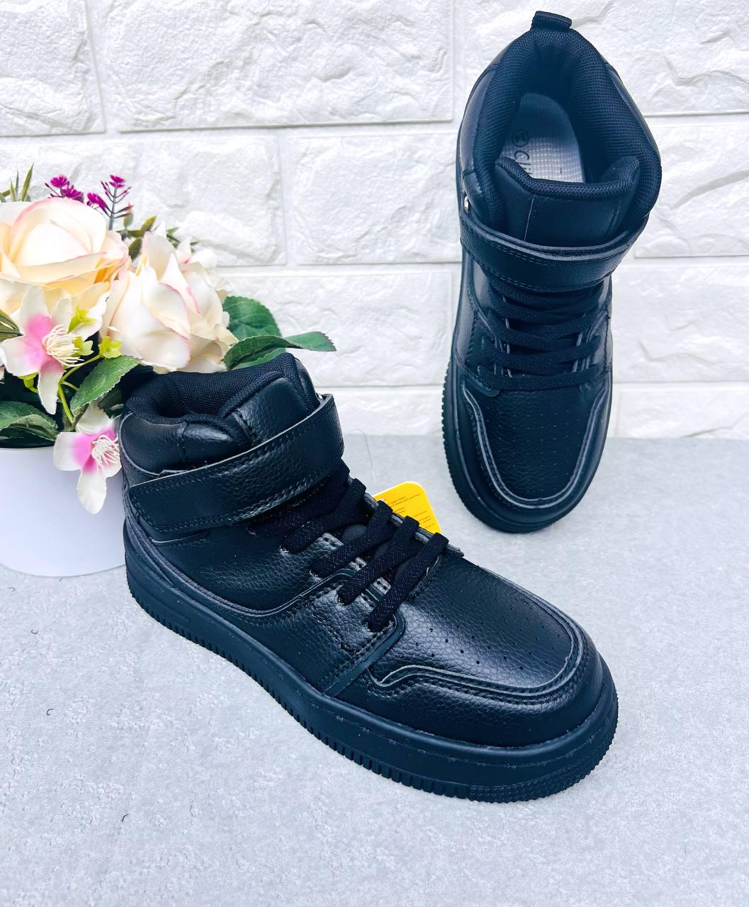 Кросівки-хайтопи унісекс Clibee 1852 р. 34 22 см Чорний - фото 1