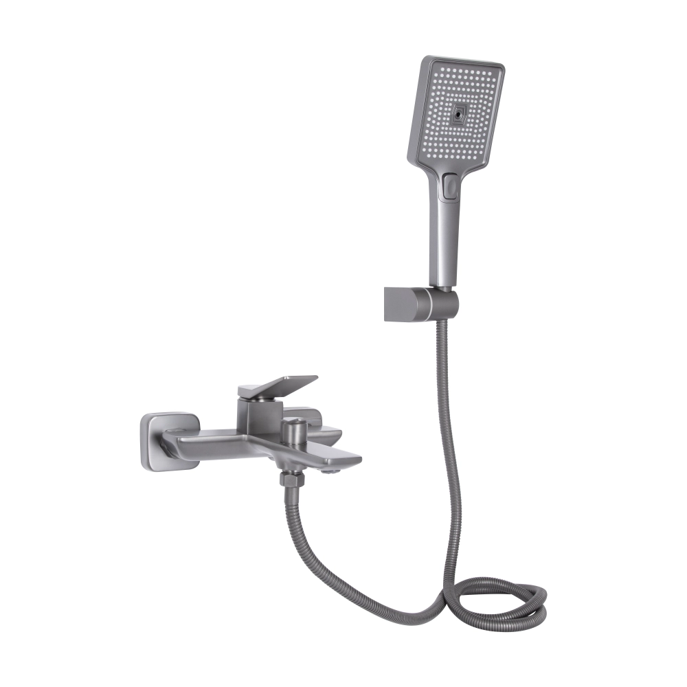 Смеситель для ванны с душевым гарнитуром Qtap Presto Graphite (45584) Смеситель для ванны с душевым гарнитуром Qtap Presto Graphite (45584)