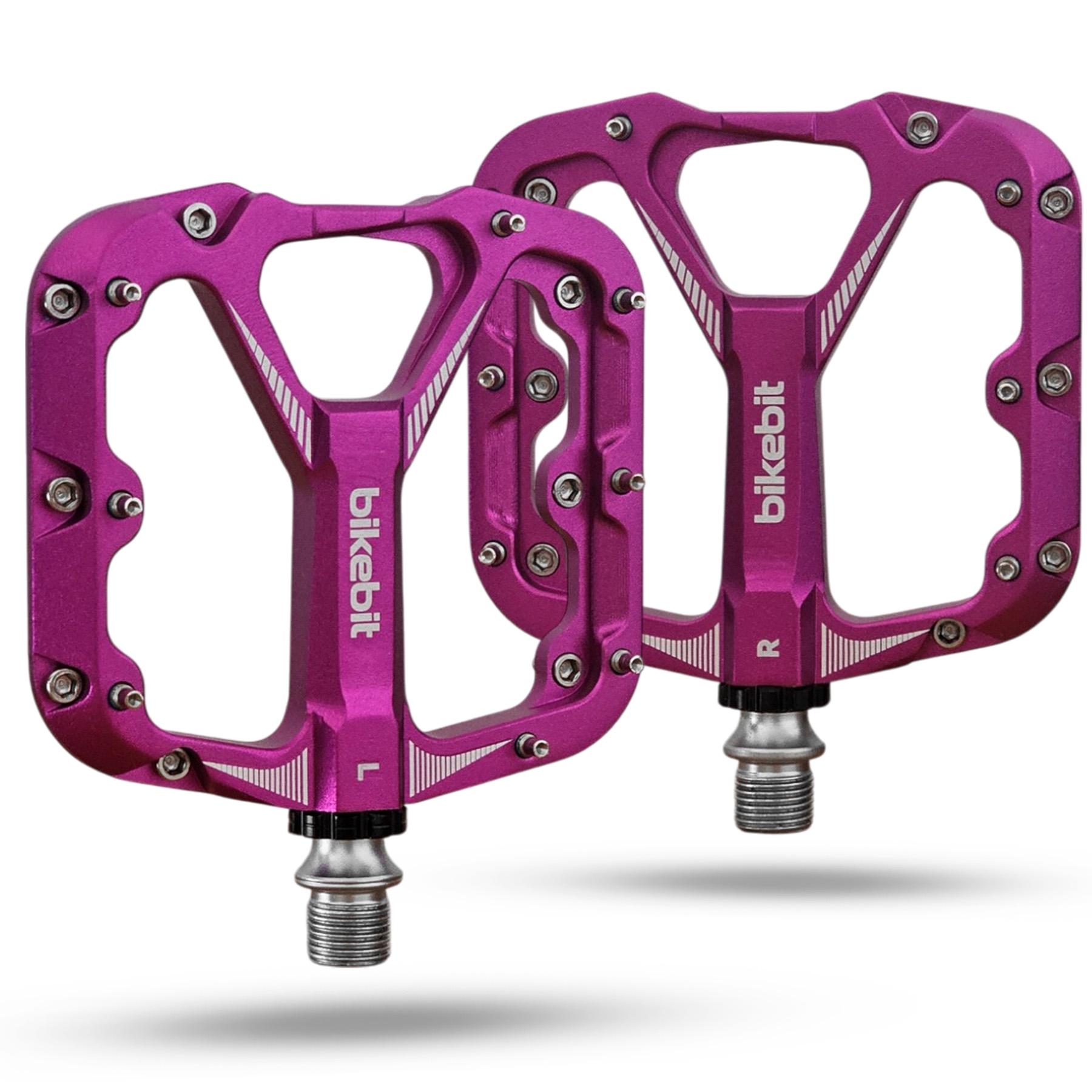 Педали велосипедные BIKEBIT JT88 3 пром-подшипника/Cartridge Axle/алюминиевые Фиолетовый (BB-JT88-5419)