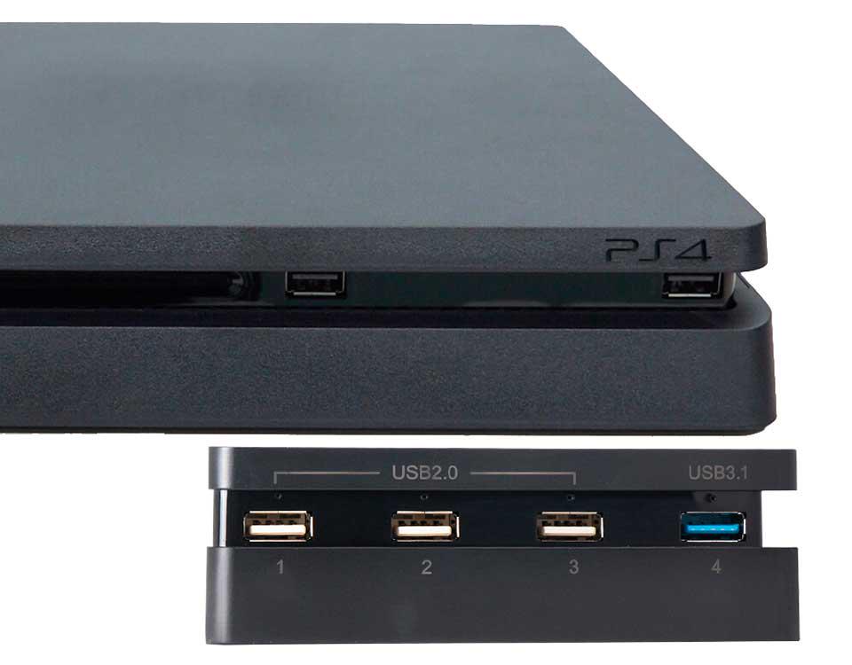 USB Hub на 4 порти  Dobe PS4 Slim для Play Station 4 - фото 3