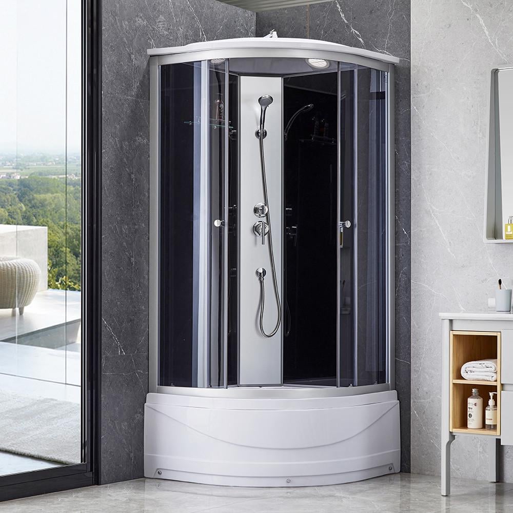 Душовий бокс Lidz Tani SB90x90.SAT.HIGH.GR скло тоноване 4 мм (2657688442) - фото 10