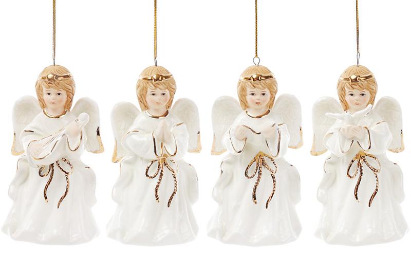 Набор декоративных подвесок Очаровательный Ангел 6,2х5,7х11 см фарфор 4 шт. (BD-197-A08)