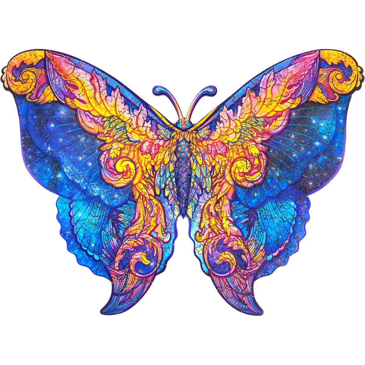 Пазлы с дерева Бабочка Wooden jigsaw puzzle of Galactic Butterfly А4 (1008628-Other)