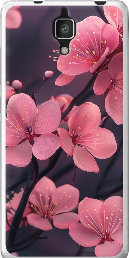 Чехол на Xiaomi Mi4 Пурпурная сакура (6075t-163-42517)