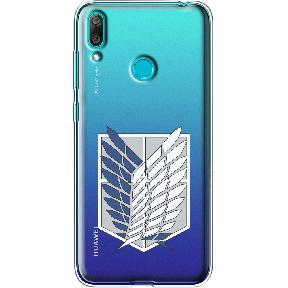 Чехол Boxface Huawei Y7 2019 Атака Титанов Крылья Свободы Прозрачный силикон (36044-bk88-36044)