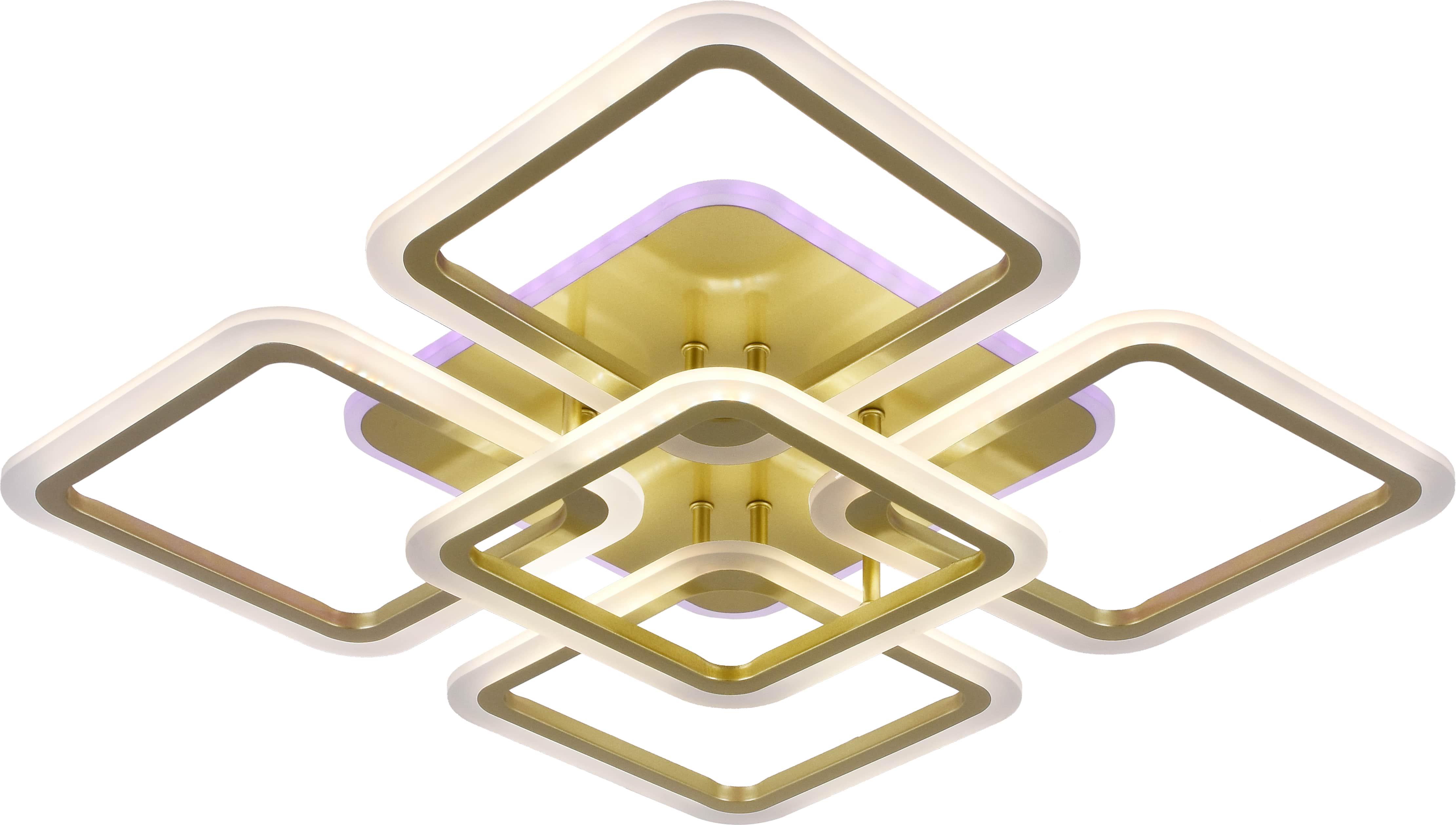 Люстра светодиодная акриловая Sirius LI8822/4+1 RGB 140 W+10 W Matt gold (000030984)