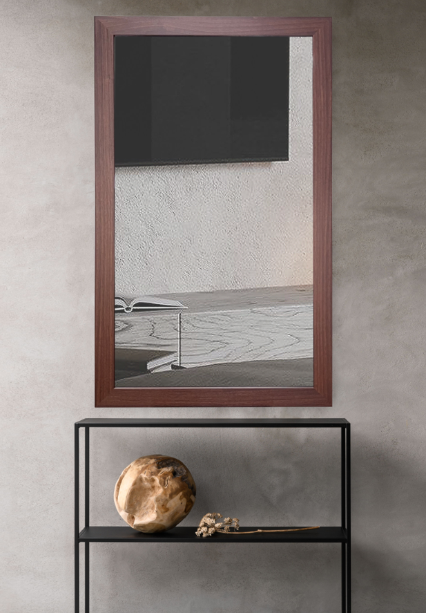 Дзеркало настінне CRYSTAL GLASS у повний зріст в рамі МДФ 1800 1700x700 мм Темний горіх (С4362)