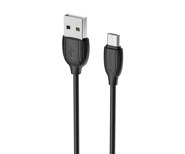 Кабель Data Borofone BX19 USB microUSB 1 м Черный