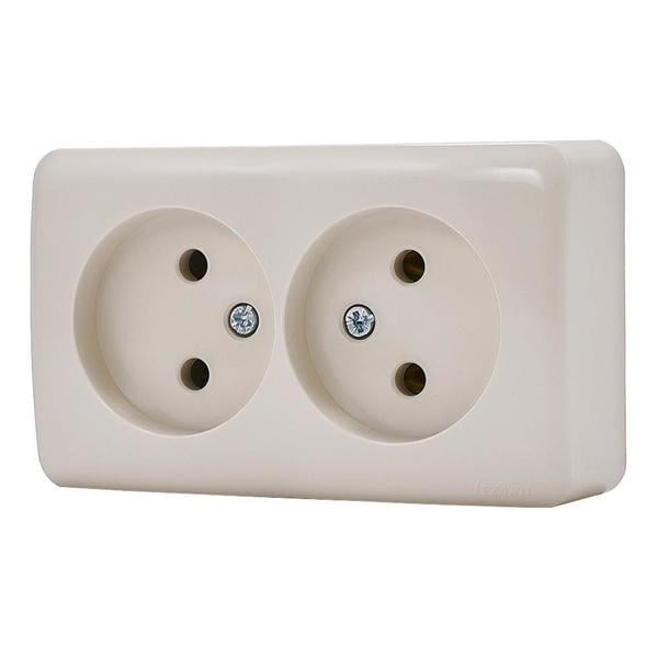 Розетка Lezard Viola 2-я Кремовый (751-0300-128B)