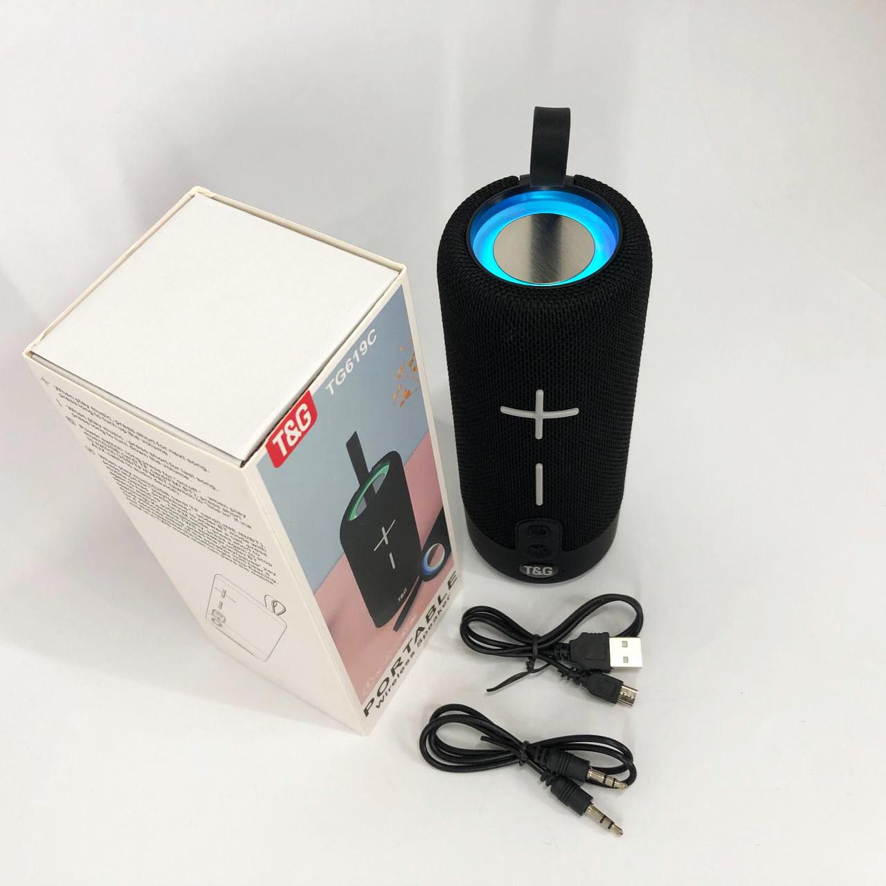 Колонка портативна FM-радіо USB/TF з ремінцем TG619C Чорний - фото 7 Колонка портативна FM-радіо USB/TF з ремінцем TG619C Чорний - фото 7