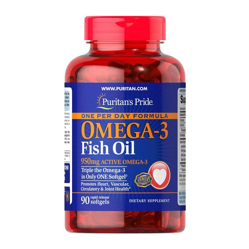 Рыбий жир Puritan's Pride Omega-3 Fish Oil One Per Day 950 мг 90 капс. (10180-01)