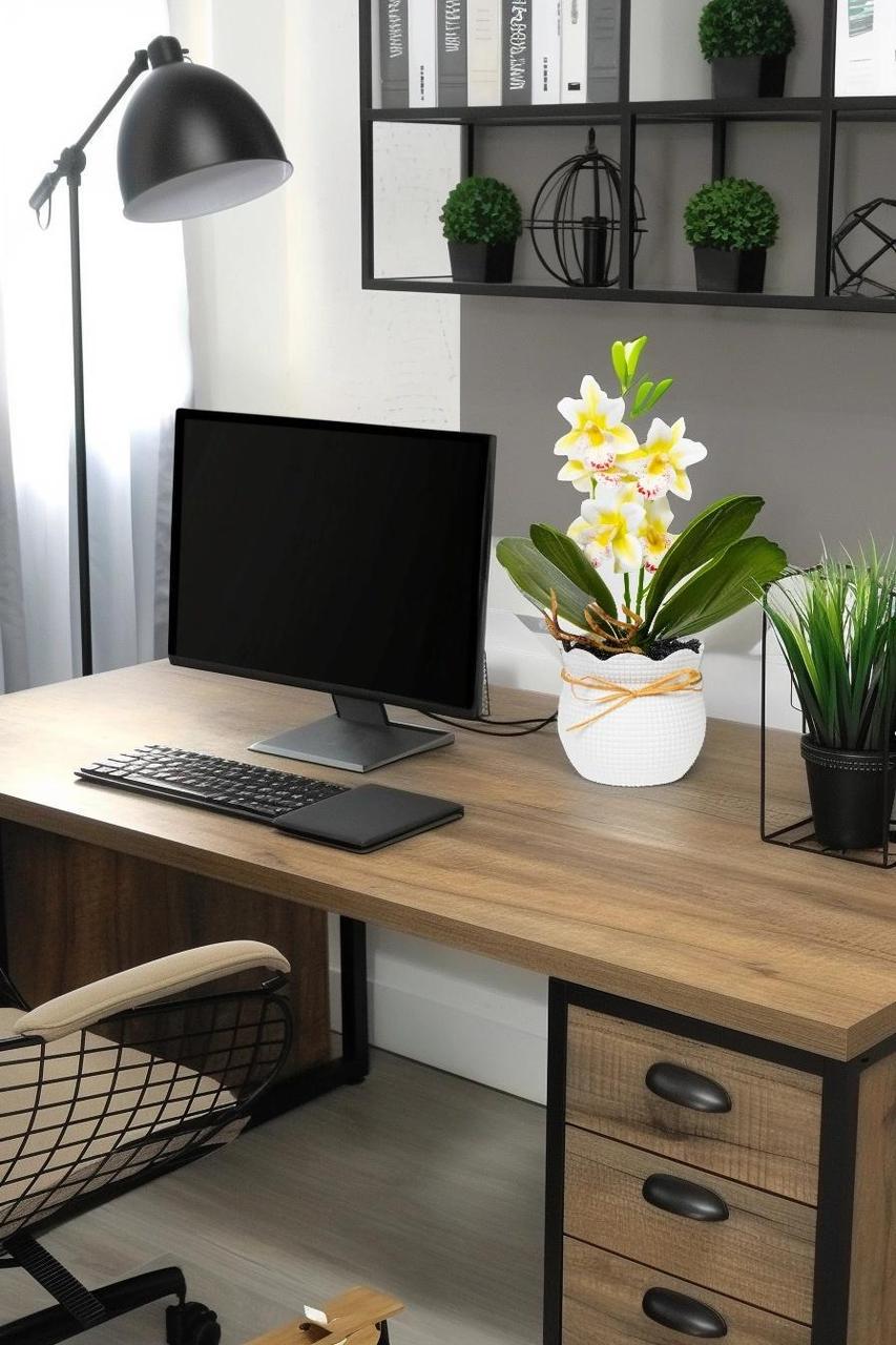 Искусственное растение Орхидея фаленопсис королевский Greenflowers 211868 10х28 см