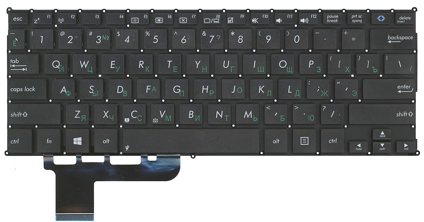 Клавиатура для ноутбука Asus VivoBook X201E/S201/S201E/X201 Black