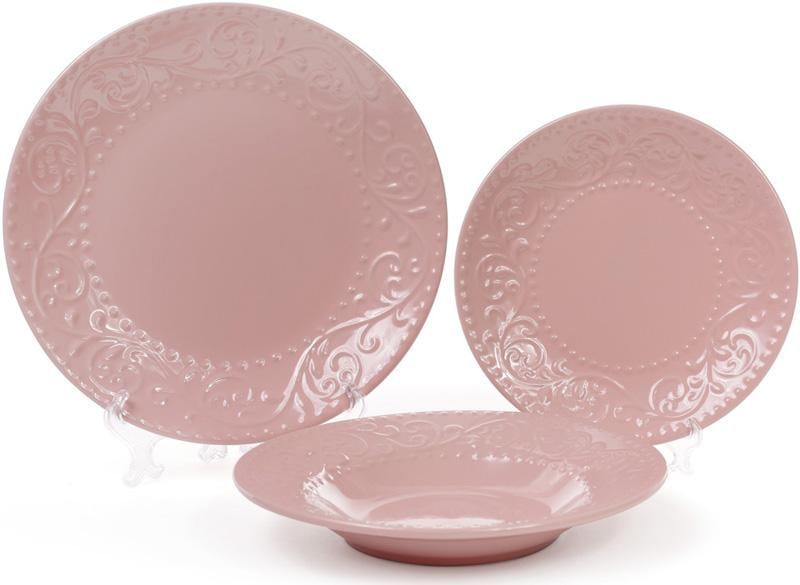 Набір супових тарілок Leeds Ceramics 6 шт. 23 см Рожевий - фото 4