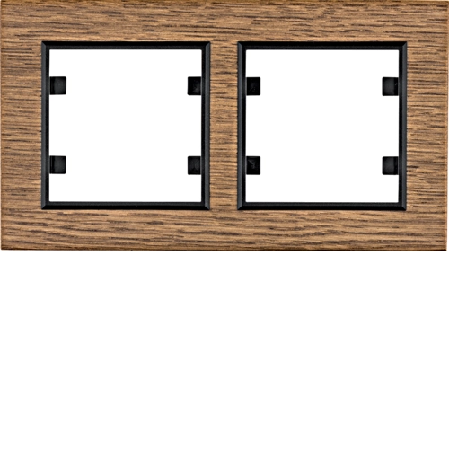 Рамка двухместная горизонтальная Hager Lumina Passion Дерево Дуб (WL9226)