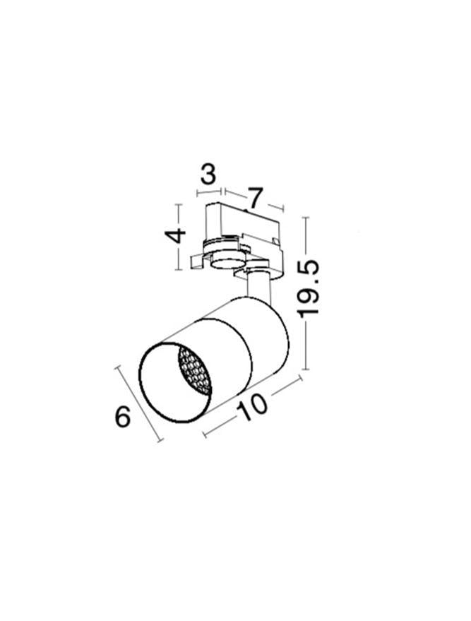 Прожектор трековый Nova Luce Diss (8008802) - фото 3 Прожектор трековый Nova Luce Diss (8008802) - фото 3