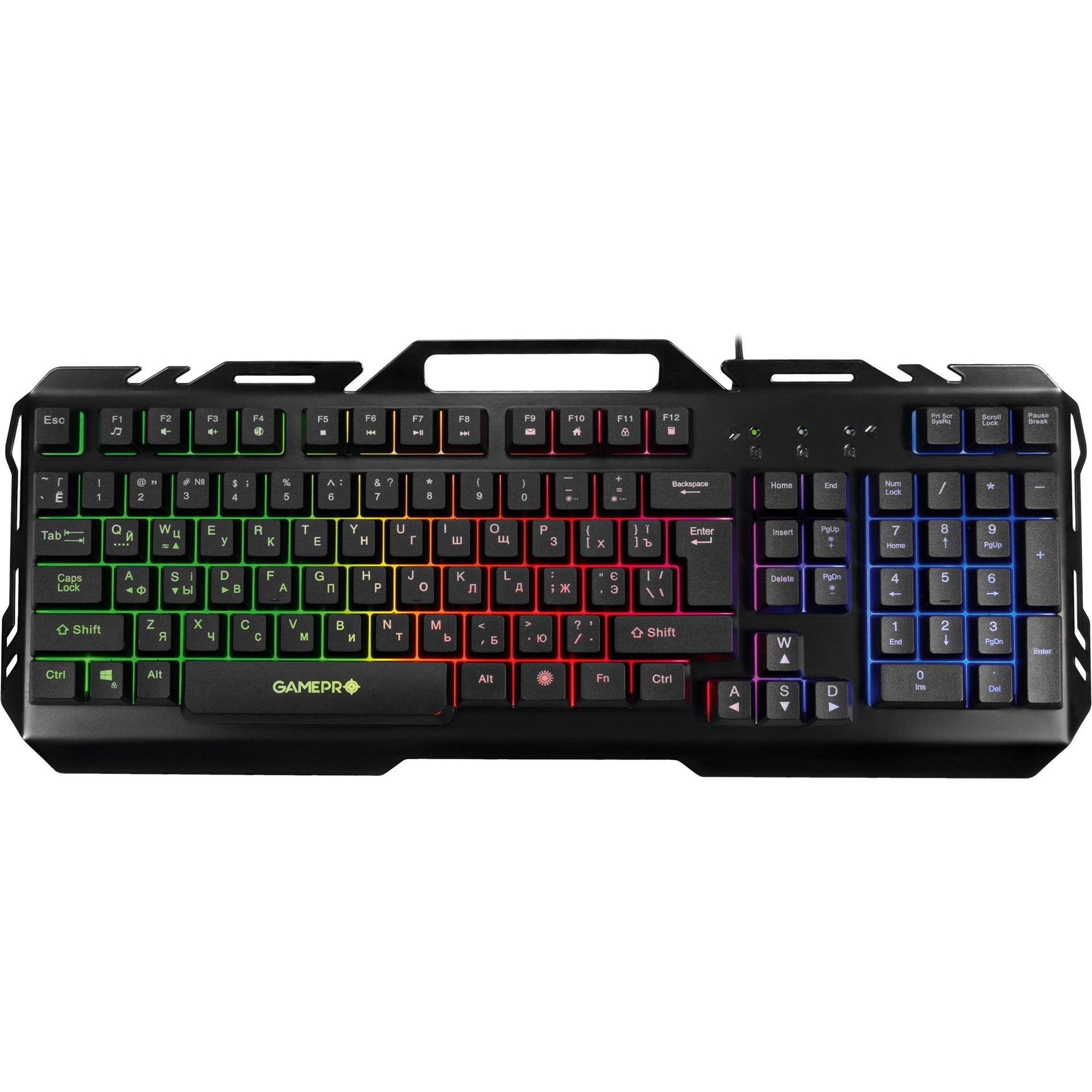 Клавіатура GamePro GK670 мембранна RGB USB-A Black (26449165)