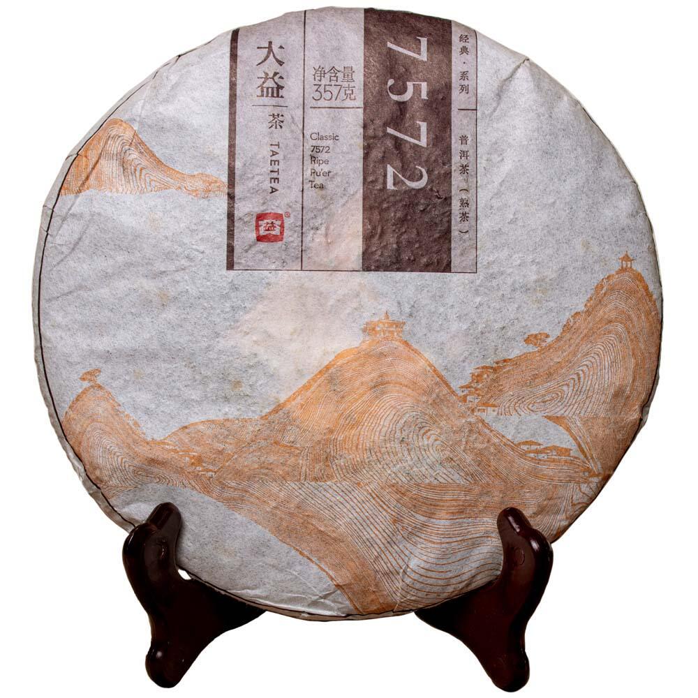 Чай Шу пуэр Мэнхай Да И 7572 2015 г. 357 г