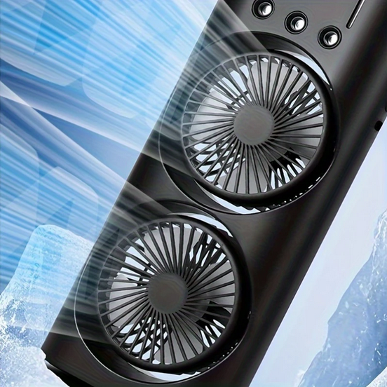 Вентилятор с водой от USB Fan FH-666 LED подсветка 3 скорости Черный - фото 6