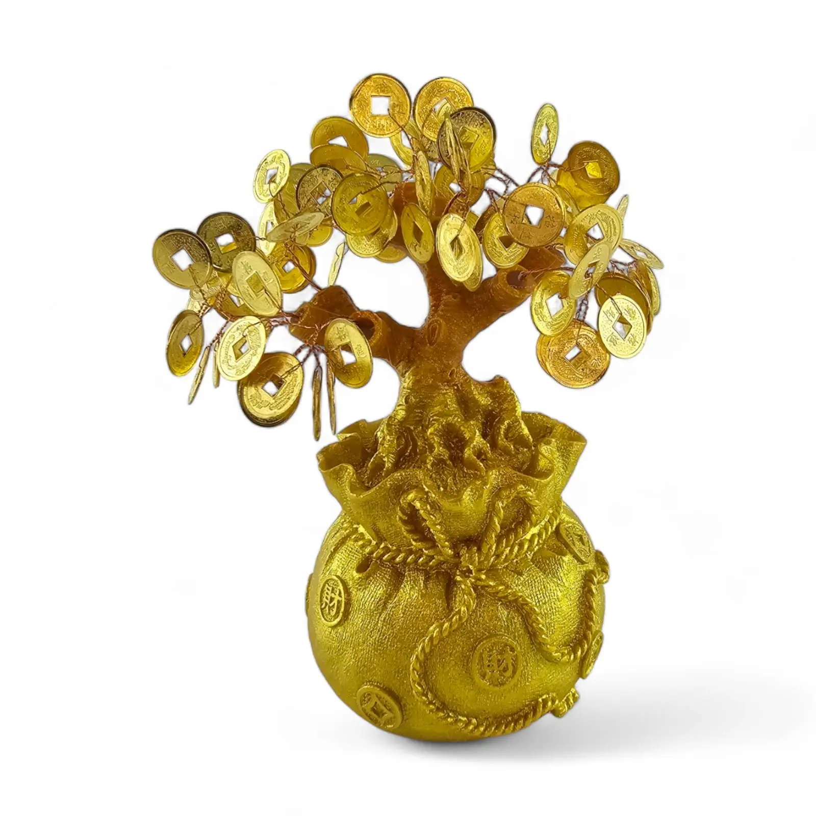 Денежное дерево в мешке богатства 20х18х10 см (35227)