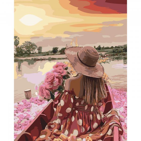 Картина по номерам Strateg Любовь Свидание на закате солнца 40х50 см в термопакете (SY6425)