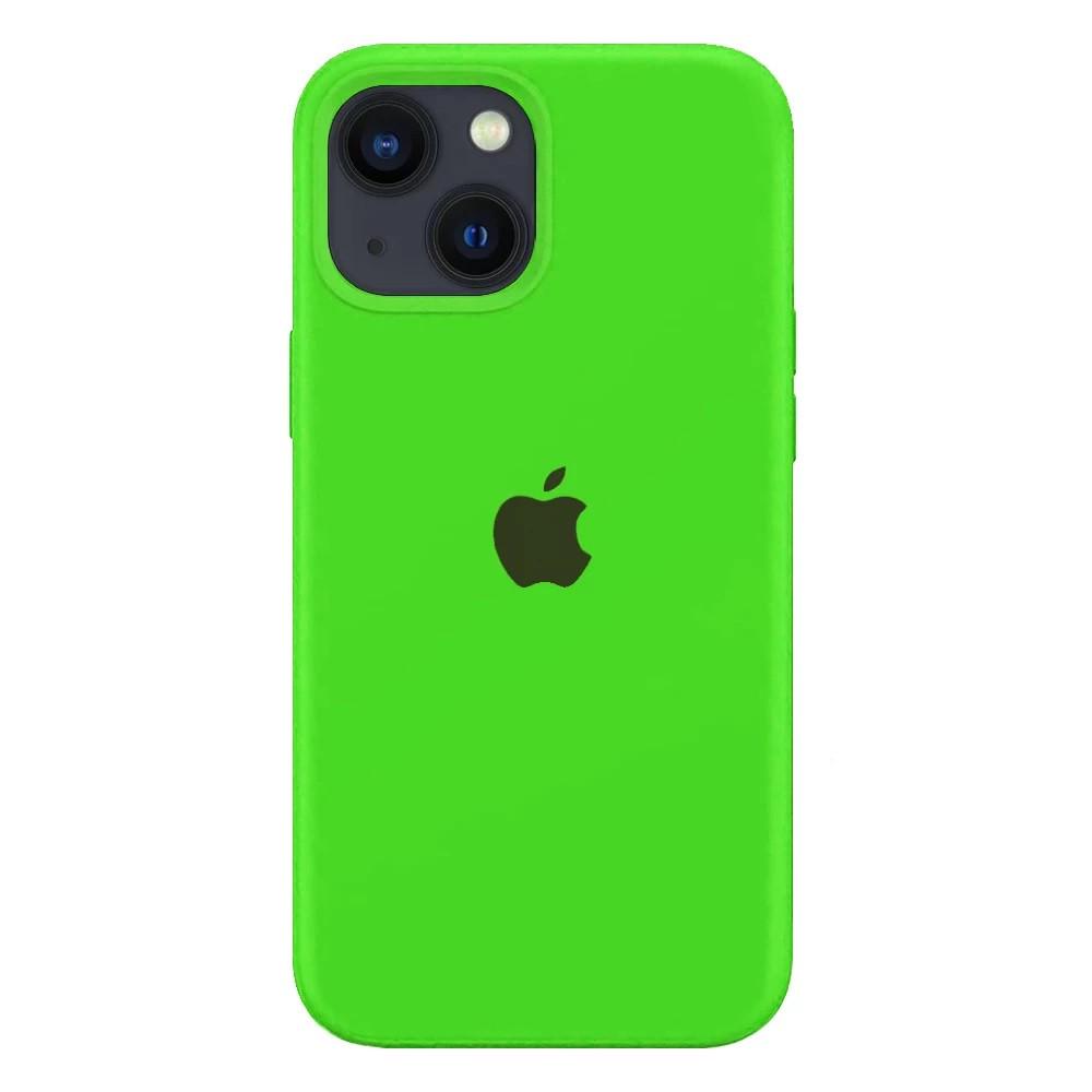 Силиконовый Чехол Накладка Silicone Case для iPhone 13 Shiny Green