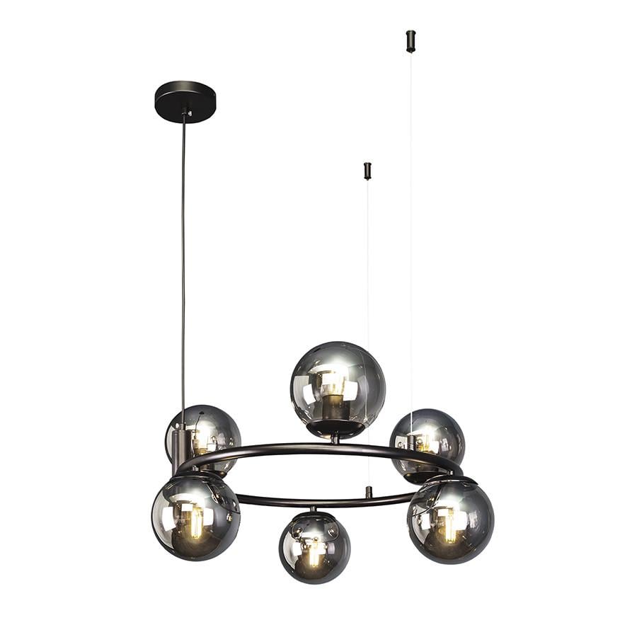 Люстра підвісна Levistella 7521011-6 BK+BK на шість плафонів Чорний (2577797610) - фото 2 Люстра підвісна Levistella 7521011-6 BK+BK на шість плафонів Чорний (2577797610) - фото 2