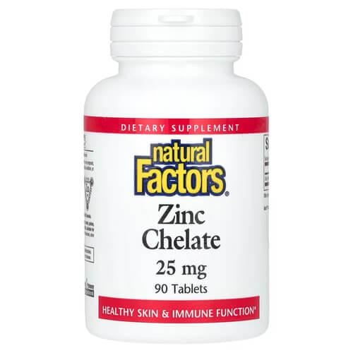 Цинк Natural Factors Zinc Chelate 25мг 90 табл. (NFS-01683) Цинк Natural Factors Zinc Chelate 25мг 90 табл. (NFS-01683)