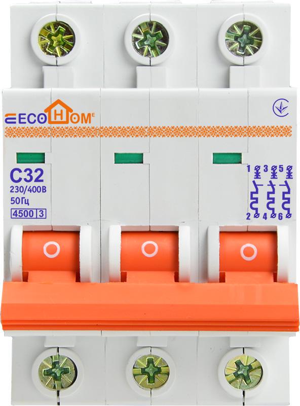 Автоматический выключатель АСКО-Укрем ECO 3P 32A 4,5кА C (ECO010030006)