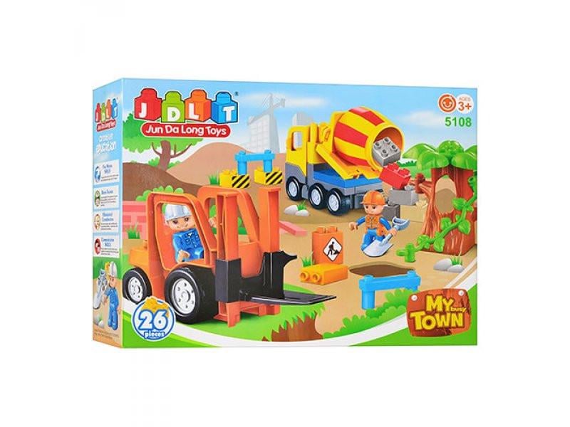 Конструктор для детей JDLT 5108 Стройплощадка стройтехника фигурки Разноцветная (147-132-BUK001499)