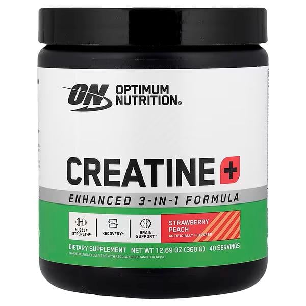 Креатин Optimum Nutrition Creatine+ 360 г, Strawberry Peach