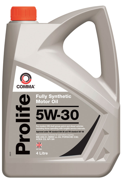 Моторная смазка COMMA PROLIFE 5W-30 синтетическая 4 л (PRO4L) - фото 1