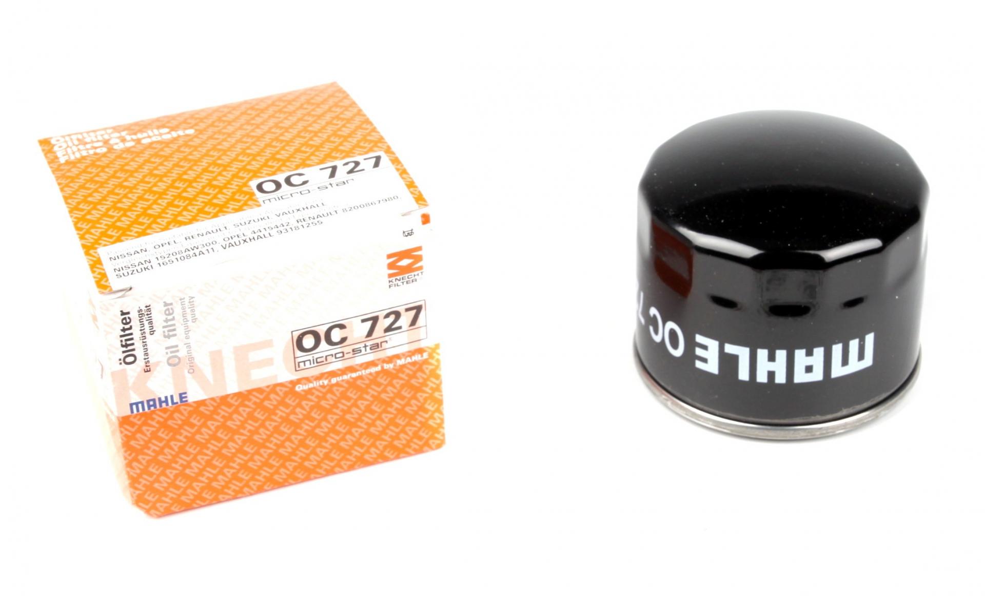 Фильтр масляный KNECHT для Renault Kangoo/Trafic/Opel Vivaro 1,9D/1,5dCi/1,4i/1,6i 63 мм (OC 727)