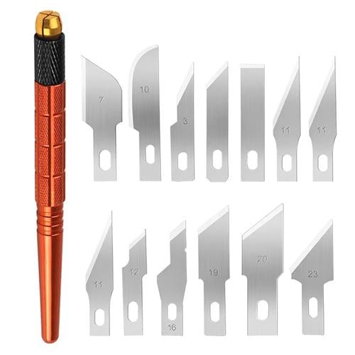 Нож для точной резки дерева/кожи/пленки/бумаги с 13 сменными лезвиями (1702) - фото 2 Нож для точной резки дерева/кожи/пленки/бумаги с 13 сменными лезвиями (1702) - фото 2