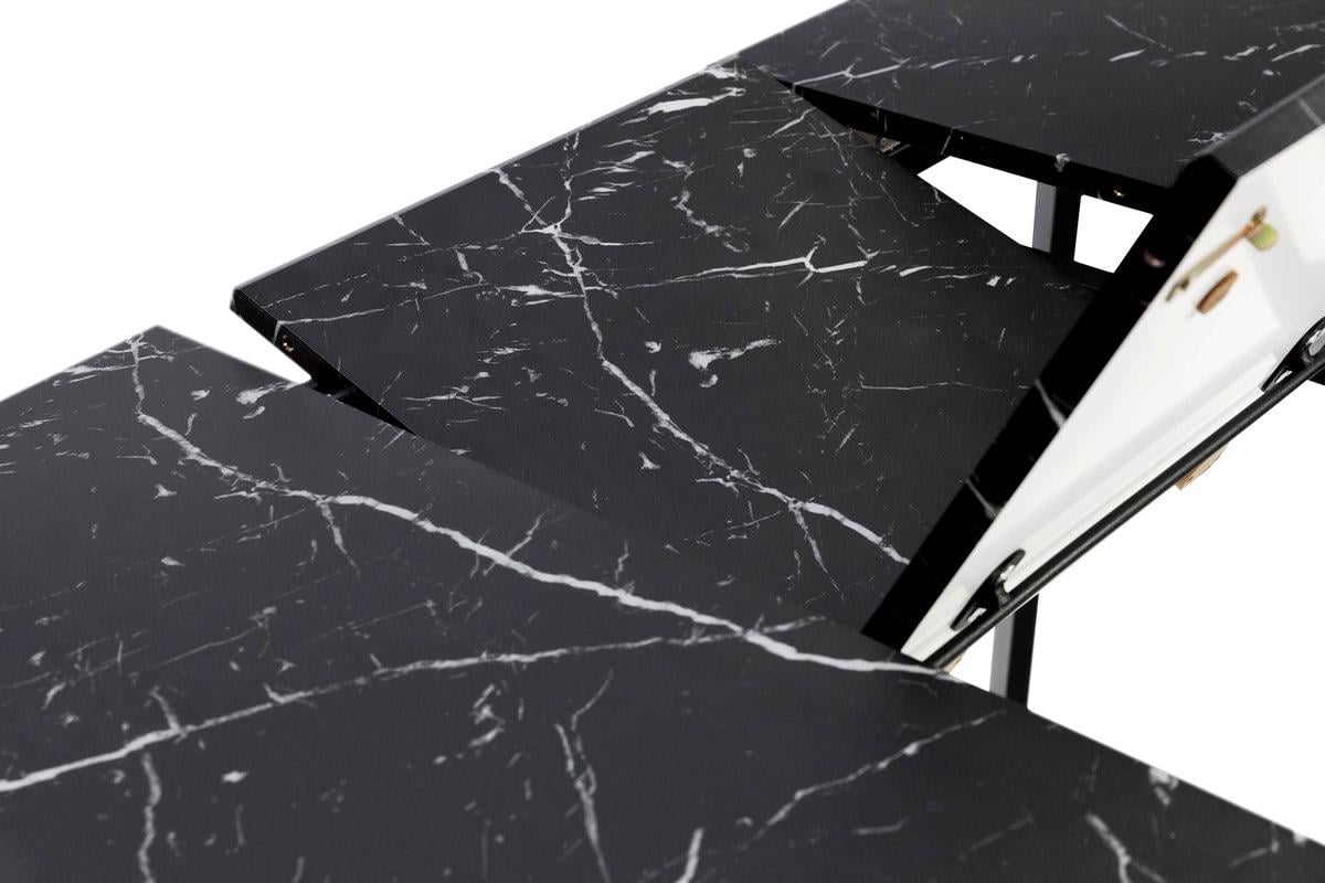 Обеденный стол Мікс Меблі Этна 1200х750 мм Черный/Мрамор черный (25402933) - фото 6
