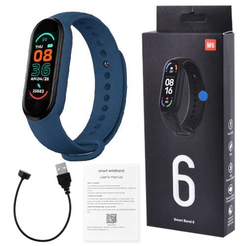 Фітнес-браслет FitPro Smart Band M6 Bluetooth 80 mAh Blue (tf4612) - фото 9