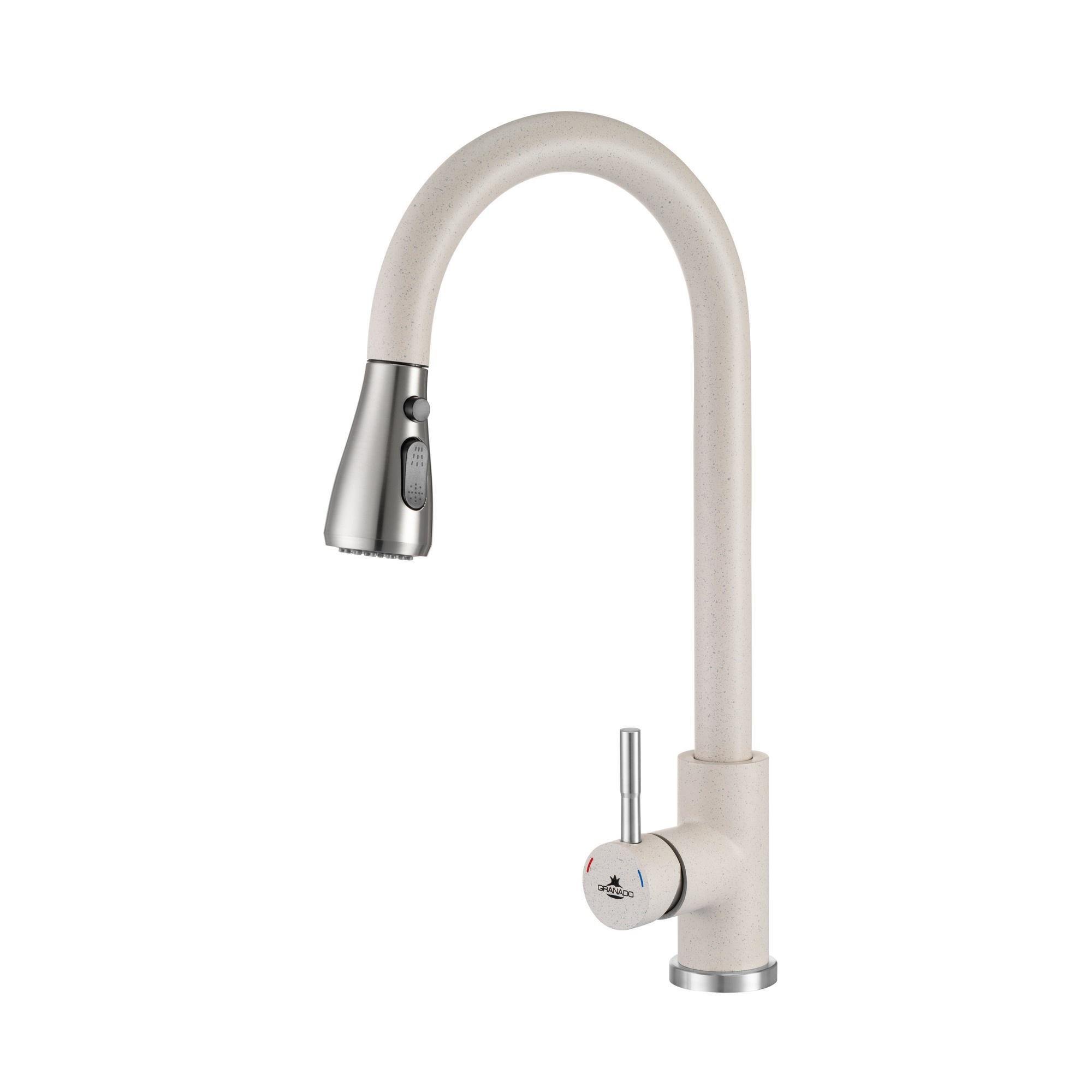 Змішувач для кухні Granado Campo Lux Gris GZ0508L одноважільний Білий (GRA-25260)