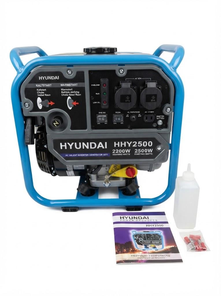 Генератор инверторный бензиновый Hyundai HHY-2500 2 кВт 2,5 кВт 220 В с AVR бак 5,2 л Синий (ГБ05-018)