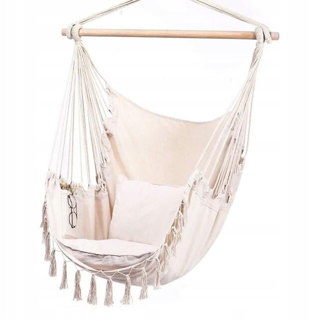 Кресло подвесное бразилийское Bonro B-093 120 кг Бежевый (2851570122)