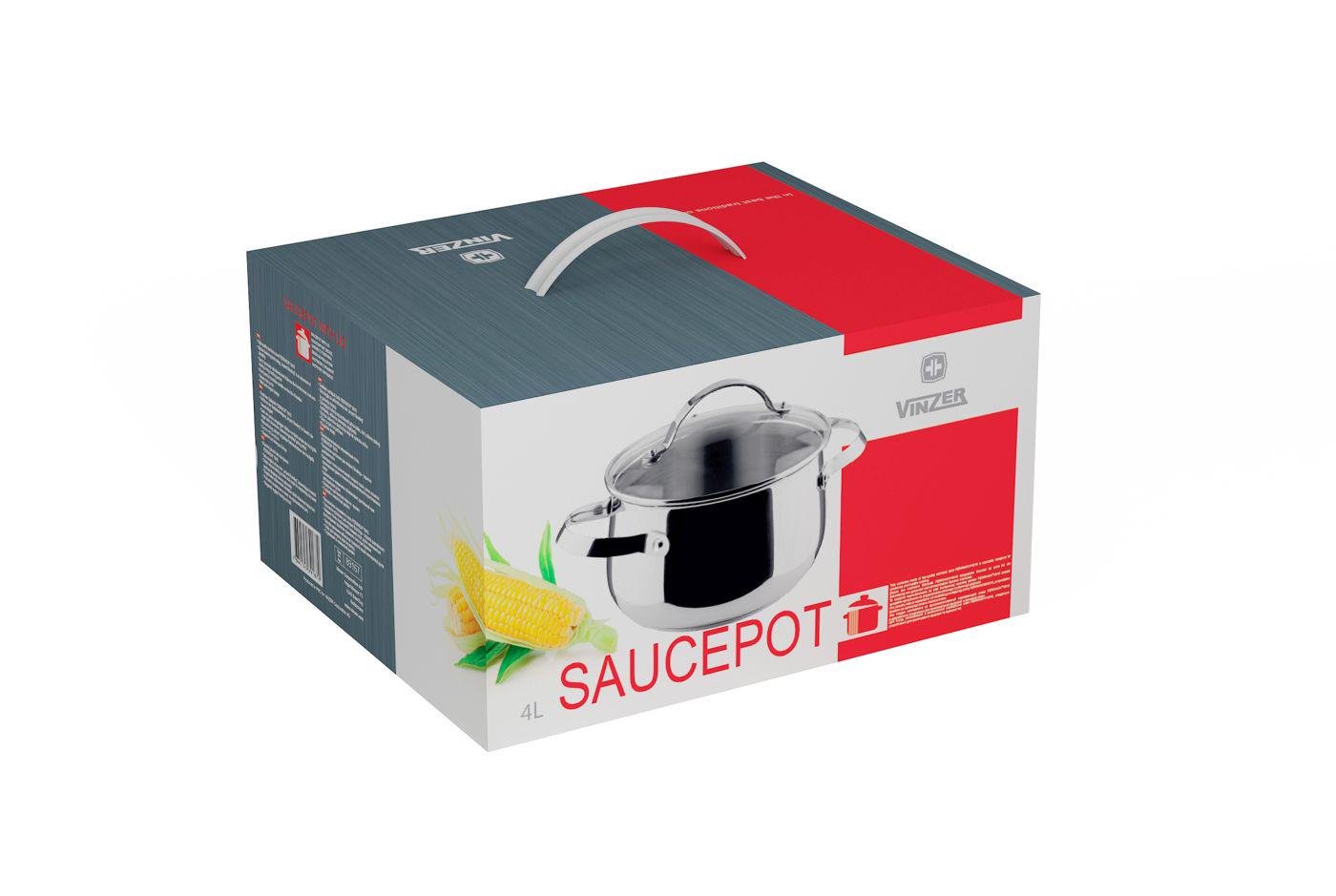 Кастрюля с крышкой Vinzer Culinaire series 20 см 4 л (50167) - фото 4 Кастрюля с крышкой Vinzer Culinaire series 20 см 4 л (50167) - фото 4