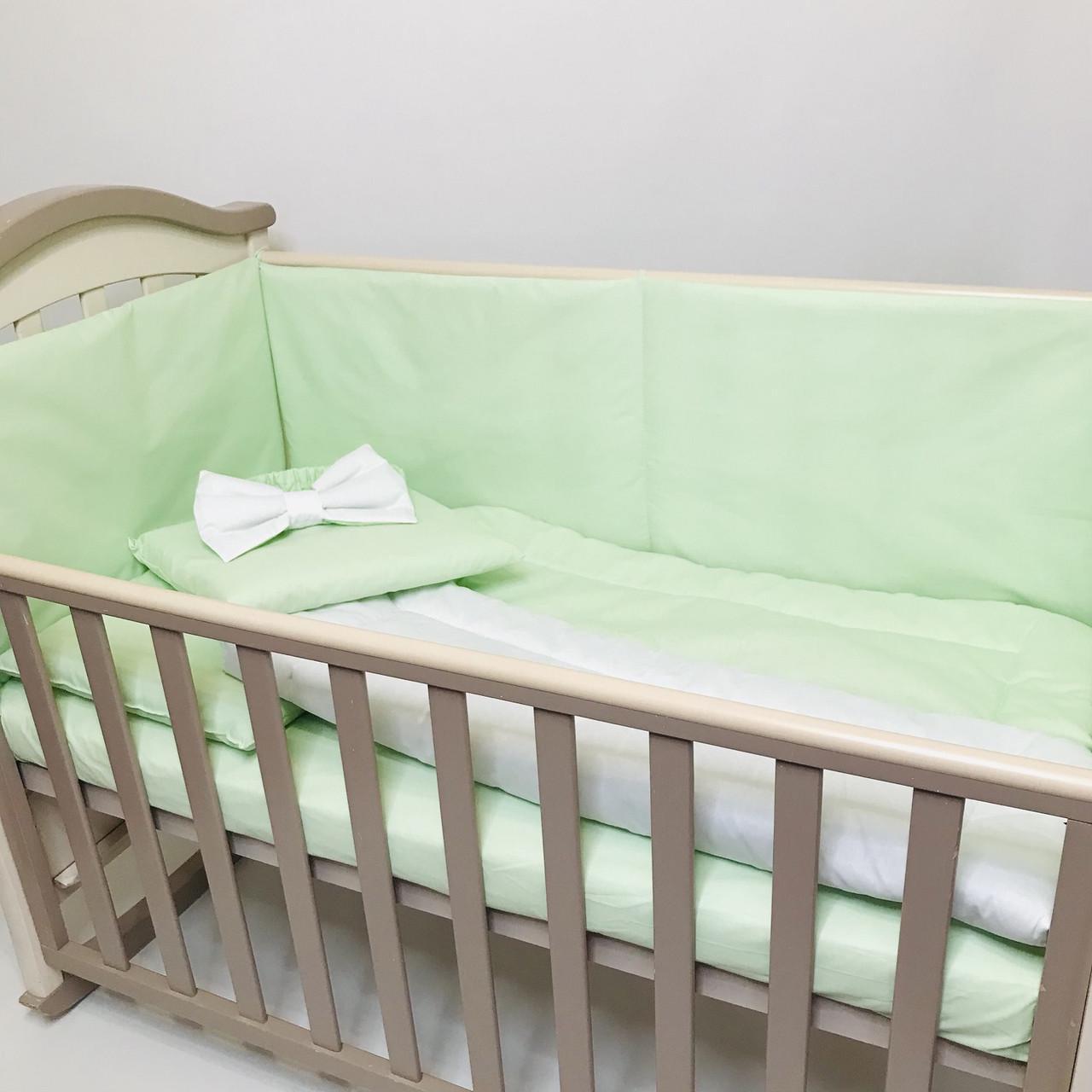 Бортики защита в детскую кровать Penetka бязь 120x40/60x40 см Салатовый (6500.120.40.96) - фото 6 Бортики защита в детскую кровать Penetka бязь 120x40/60x40 см Салатовый (6500.120.40.96) - фото 6