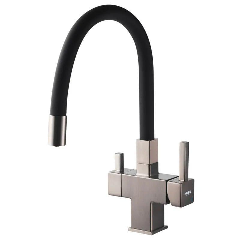 Смеситель для кухни KOER KB-72023-07 с выходом для питьевой воды Графит/Черный (KR5010) Смеситель для кухни KOER KB-72023-07 с выходом для питьевой воды Графит/Черный (KR5010)