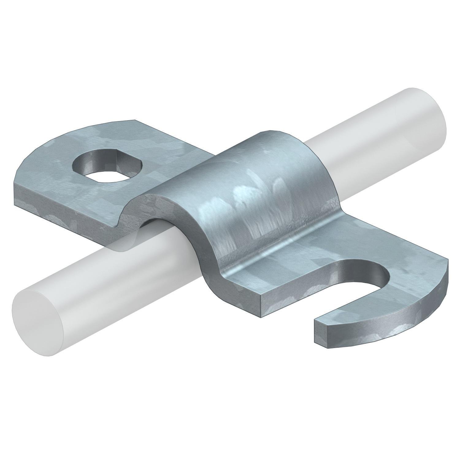 Скоба OBO bettermann для провідників та блискавкоприймальний стрижень ø 16 мм 56x14x20 мм оцинкована сталь (5228220)