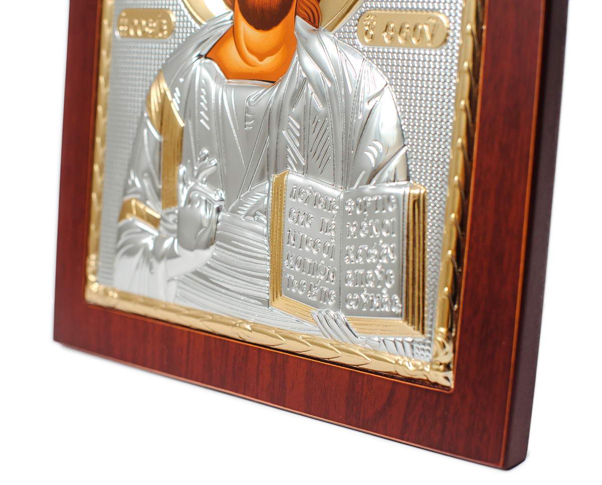 Ікона Спасителя Ісуса арочної форми 14,7х18 см Срібний (EP4-001XAG) - фото 5 Ікона Спасителя Ісуса арочної форми 14,7х18 см Срібний (EP4-001XAG) - фото 5