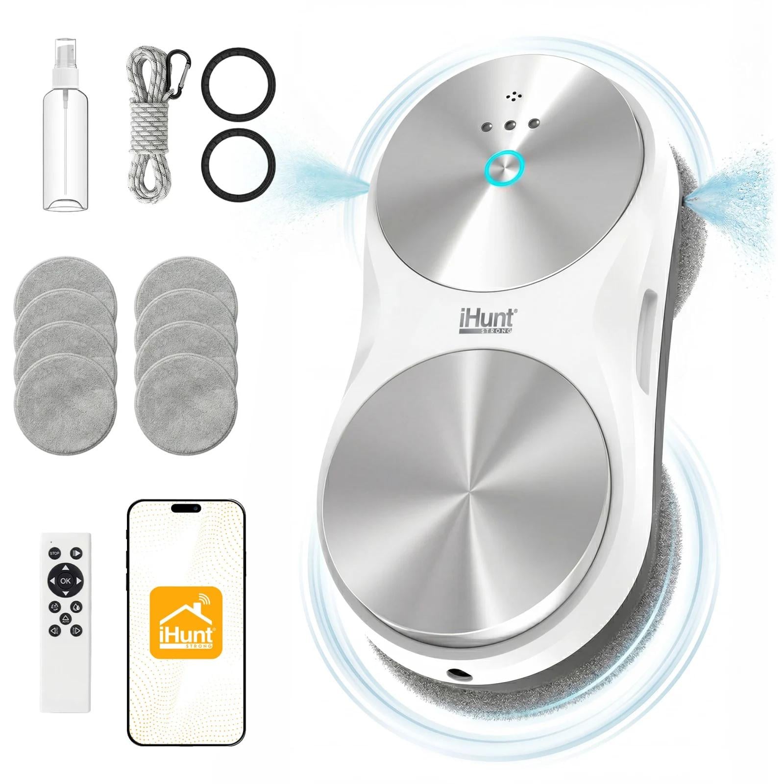 Робот для миття вікон iHunt Smart Window Robot 6 Ultra бак для води/подвійний розпилювач 6000 Па/iOS/Android (cdf88ff7)