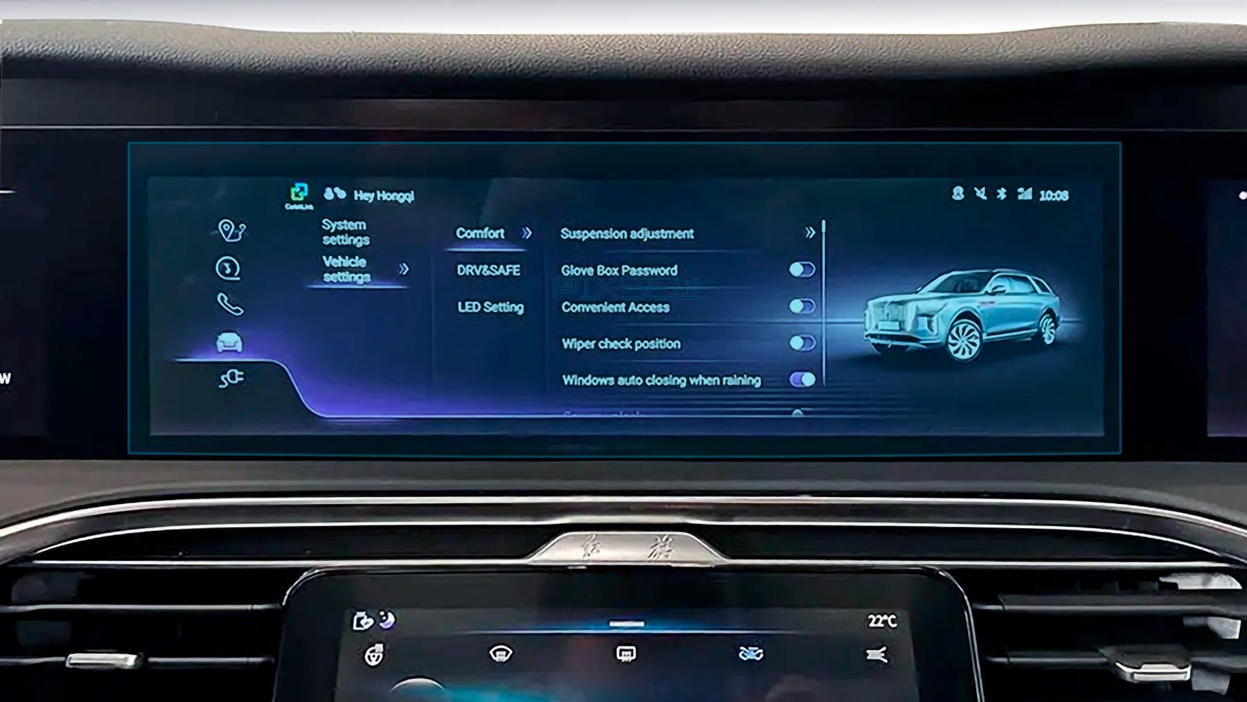 Захисне скло Pixsel гібридне матове на монітор Hongqi E-HS9 17,8“ 2020