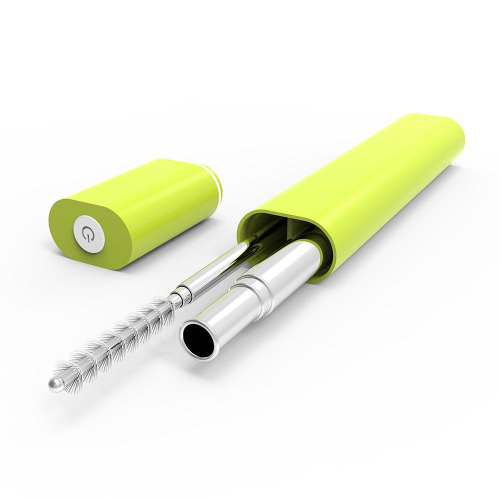 Багаторазова металева трубочка SUNROZ UV Sanitizer Straw для напоїв з ультрафіолетовим знезараженням